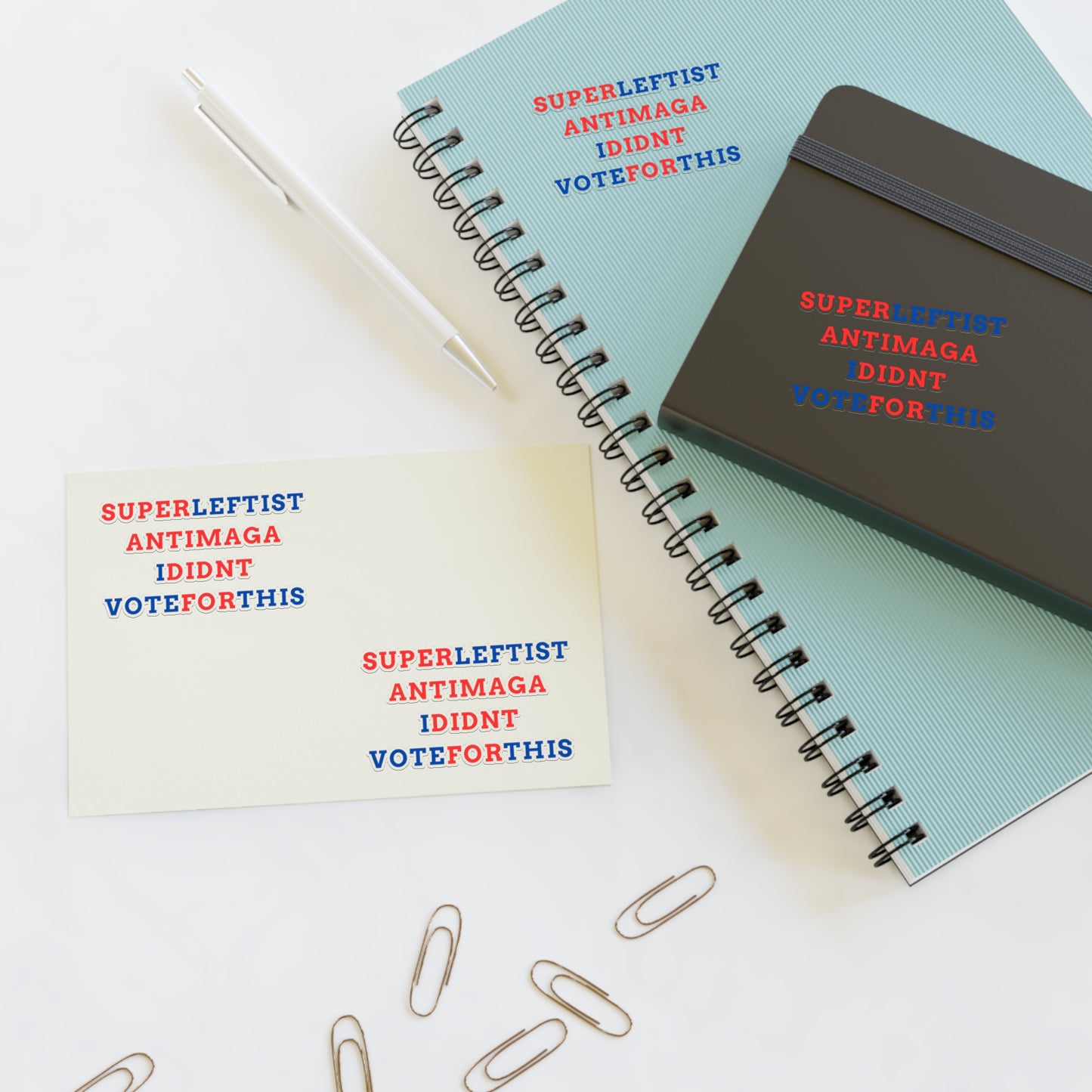 SuperLeftist AntiMAGA IDidnt VoteForThis – Anti-Trump, Anti-MAGA Die Cut Stickers