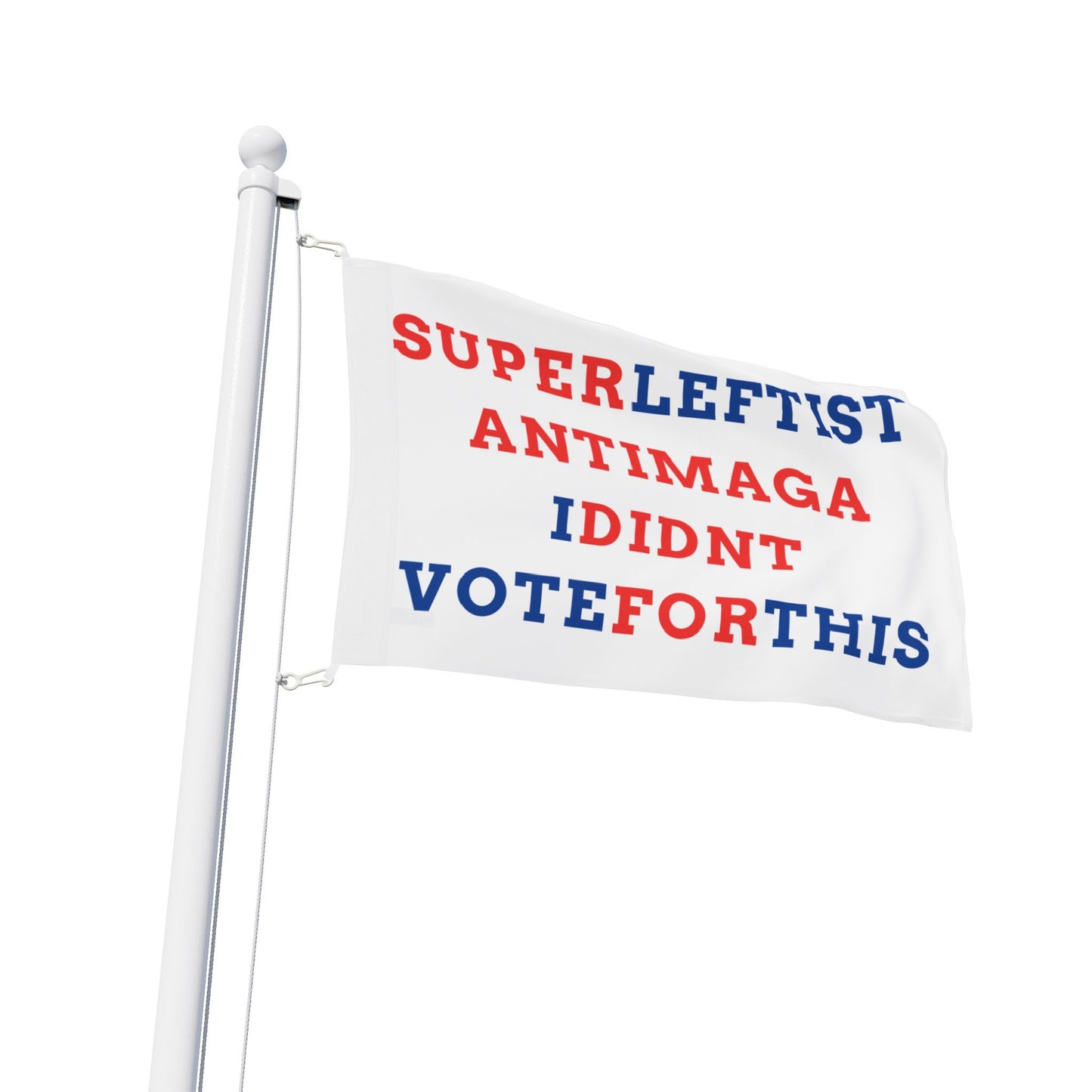 Political Statement Flag, Activist Flag, Super Leftist Decor, Protest Banner, Election Awareness Decoration