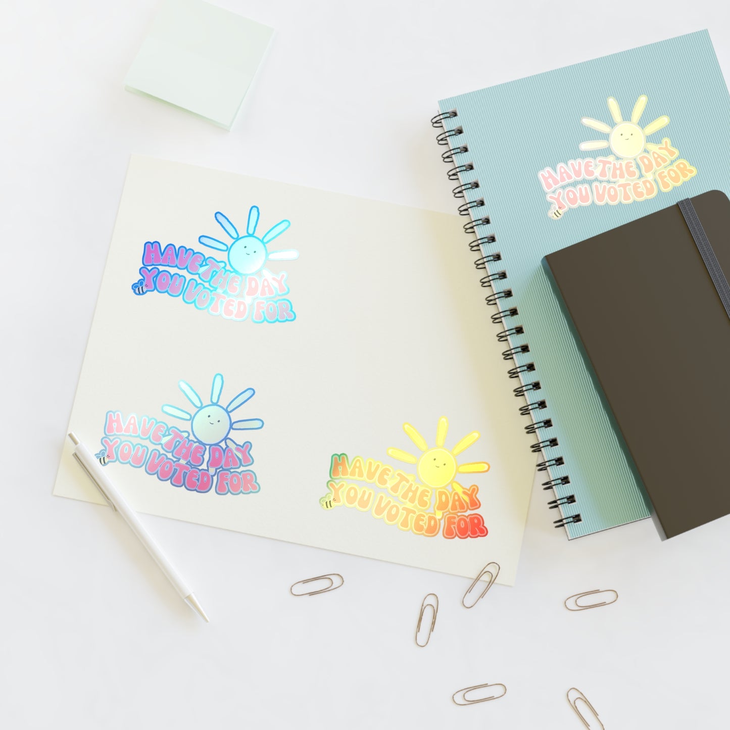 Have The Day You Voted For Sticker Sheet – Anti-Trump, Anti-MAGA, Holographic & Vinyl Stickers