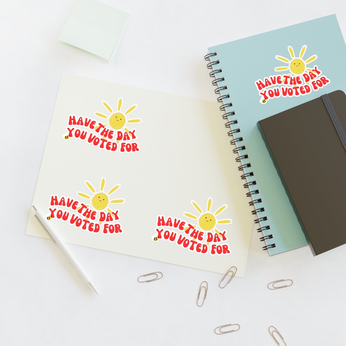 Have The Day You Voted For Sticker Sheet – Anti-Trump, Anti-MAGA, Holographic & Vinyl Stickers