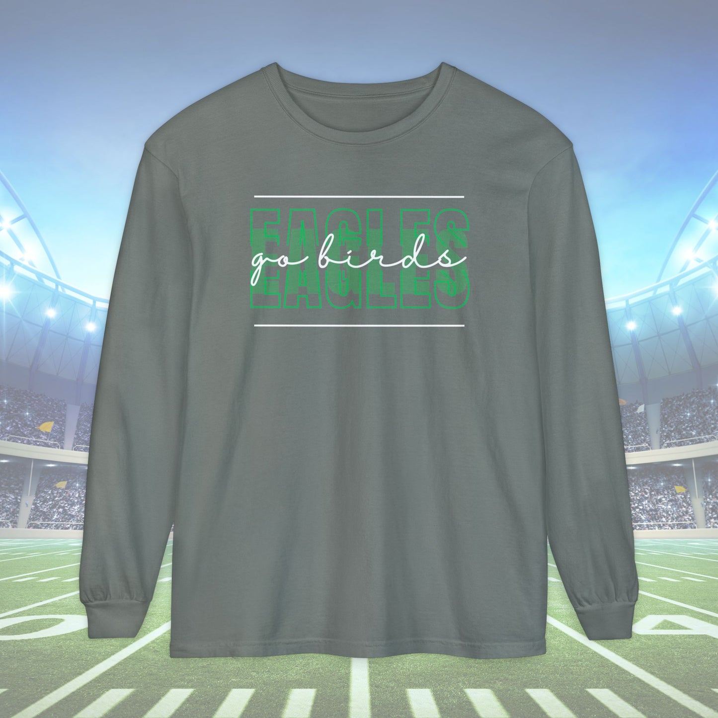 Go Birds Long Sleeve T-Shirt, Stylish Unisex Tee, Sports Fan Apparel, Comfortable Everyday Wear, Gift for Sports Lovers, Team Merchandise
