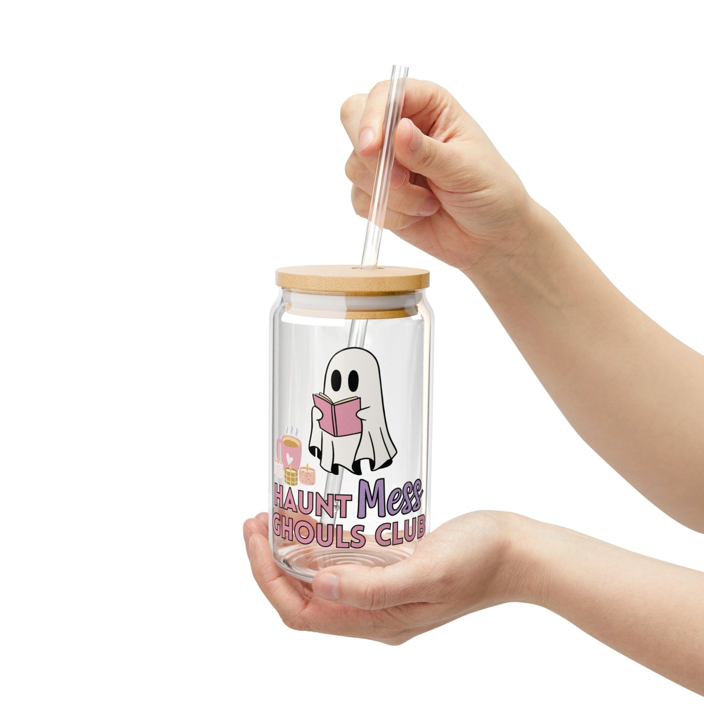 Haunt Mess Book Ghoul Sipper Glass, 16oz