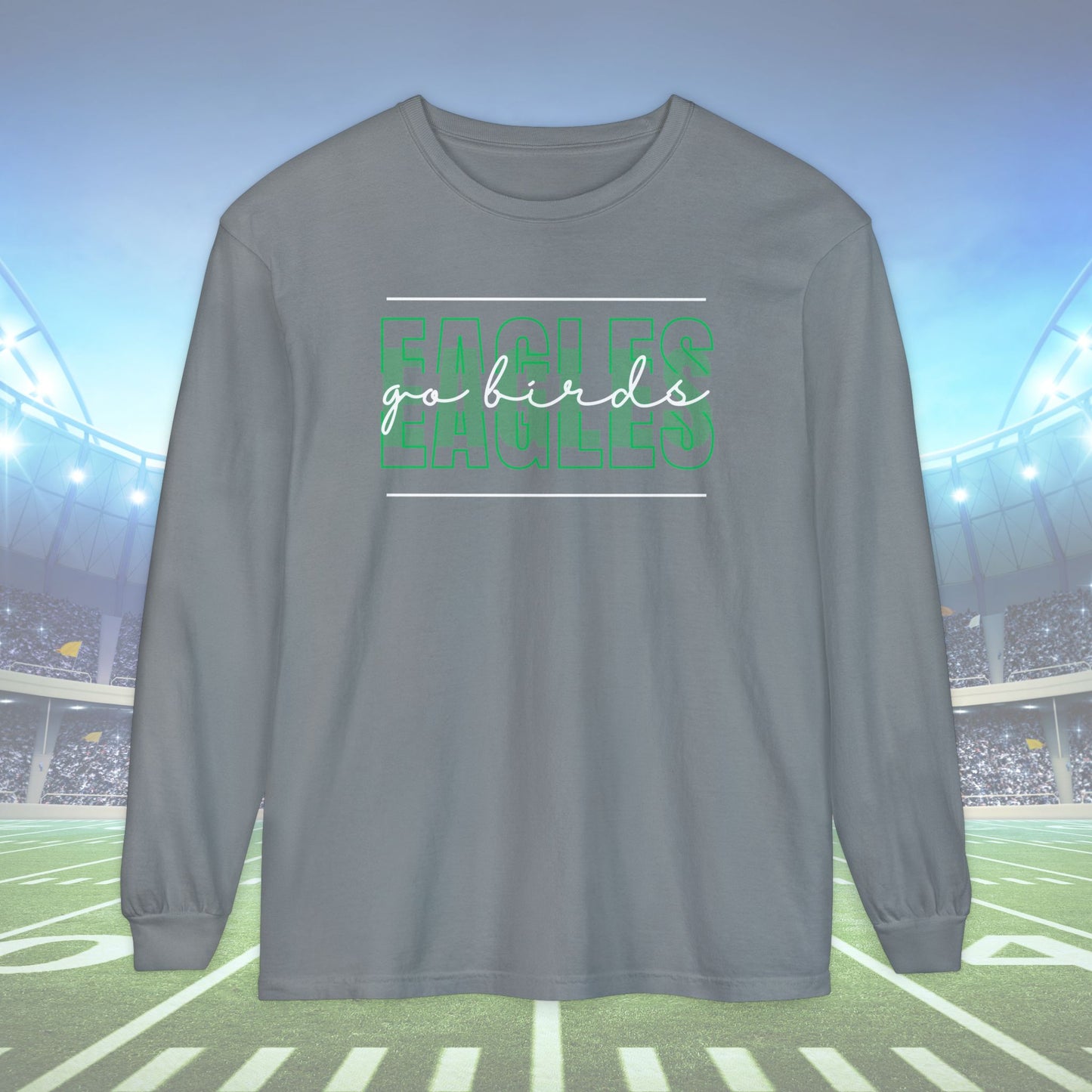 Go Birds Long Sleeve T-Shirt, Stylish Unisex Tee, Sports Fan Apparel, Comfortable Everyday Wear, Gift for Sports Lovers, Team Merchandise