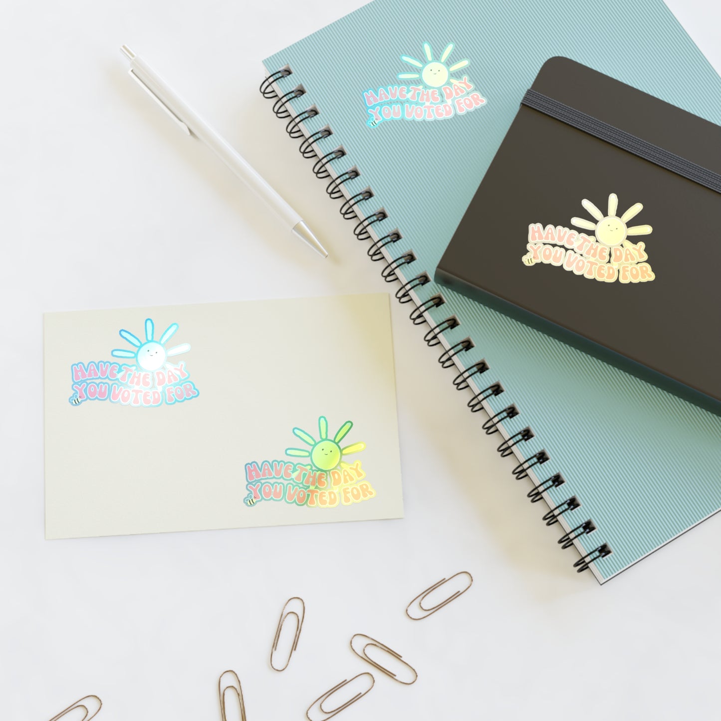 Have The Day You Voted For Sticker Sheet – Anti-Trump, Anti-MAGA, Holographic & Vinyl Stickers