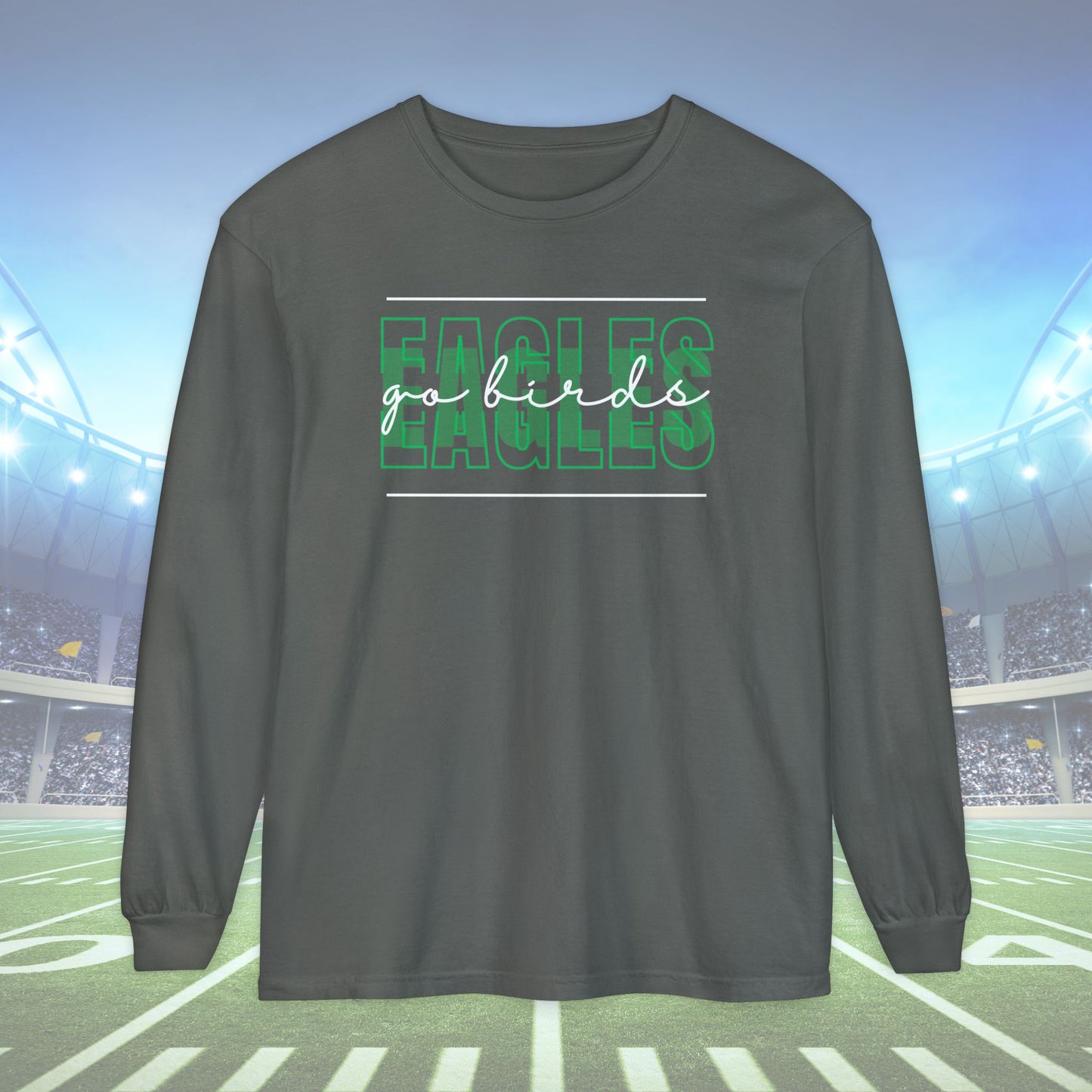 Go Birds Long Sleeve T-Shirt, Stylish Unisex Tee, Sports Fan Apparel, Comfortable Everyday Wear, Gift for Sports Lovers, Team Merchandise