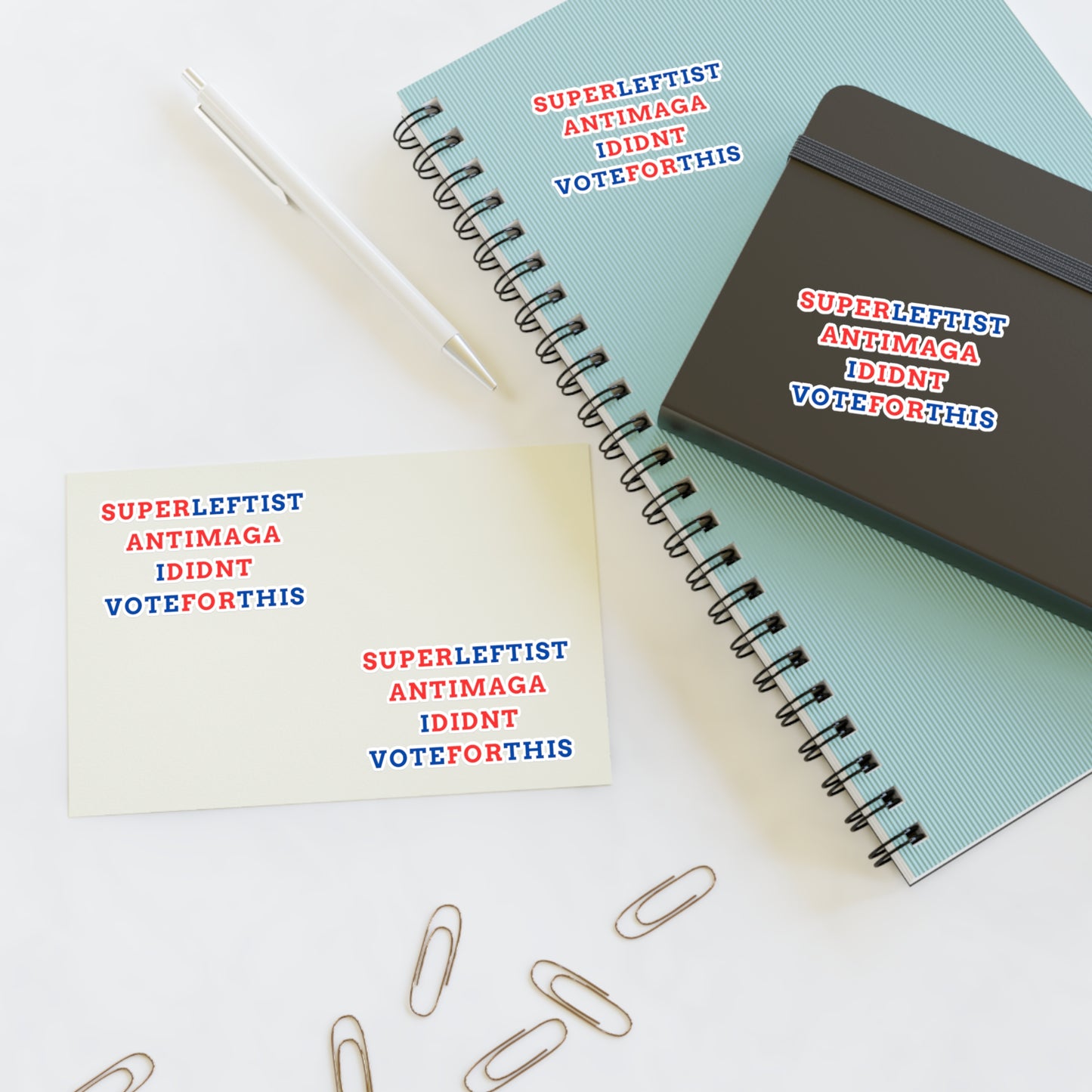 SuperLeftist AntiMAGA IDidnt VoteForThis – Anti-Trump, Anti-MAGA Die Cut Stickers