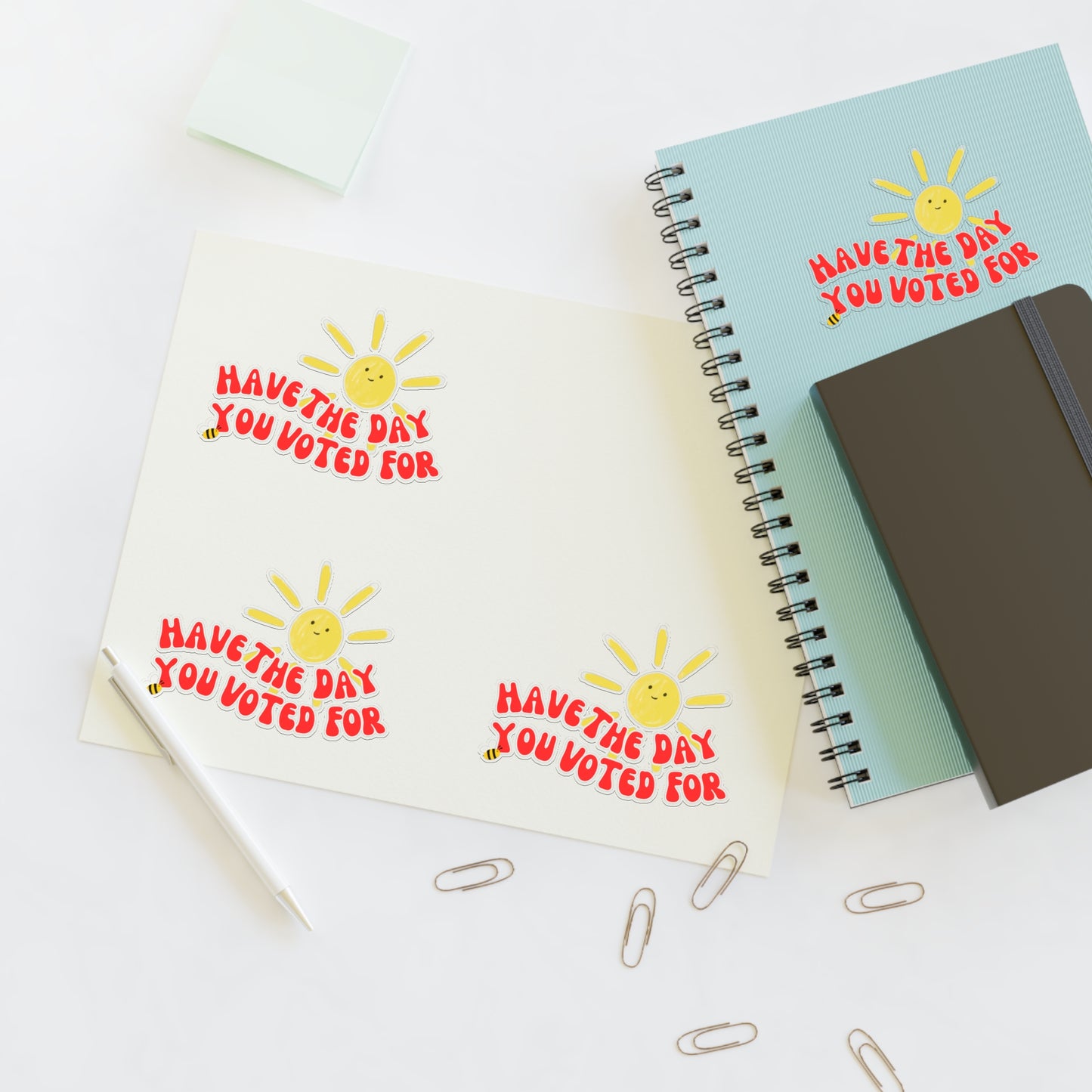 Have The Day You Voted For Sticker Sheet – Anti-Trump, Anti-MAGA, Holographic & Vinyl Stickers