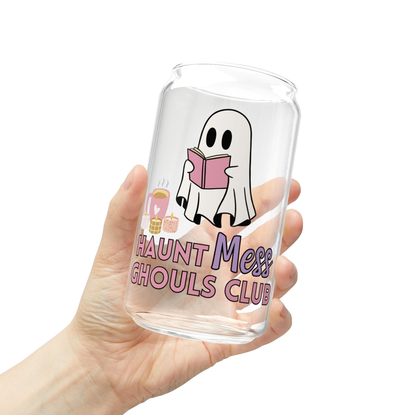 Haunt Mess Book Ghoul Sipper Glass, 16oz