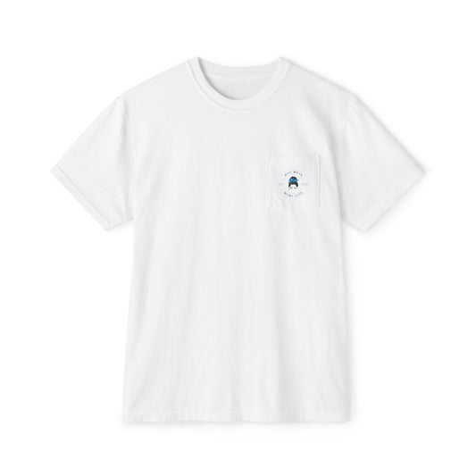 Hot Mess Mom's Club - Unisex Garment-Dyed Pocket T-Shirt blue