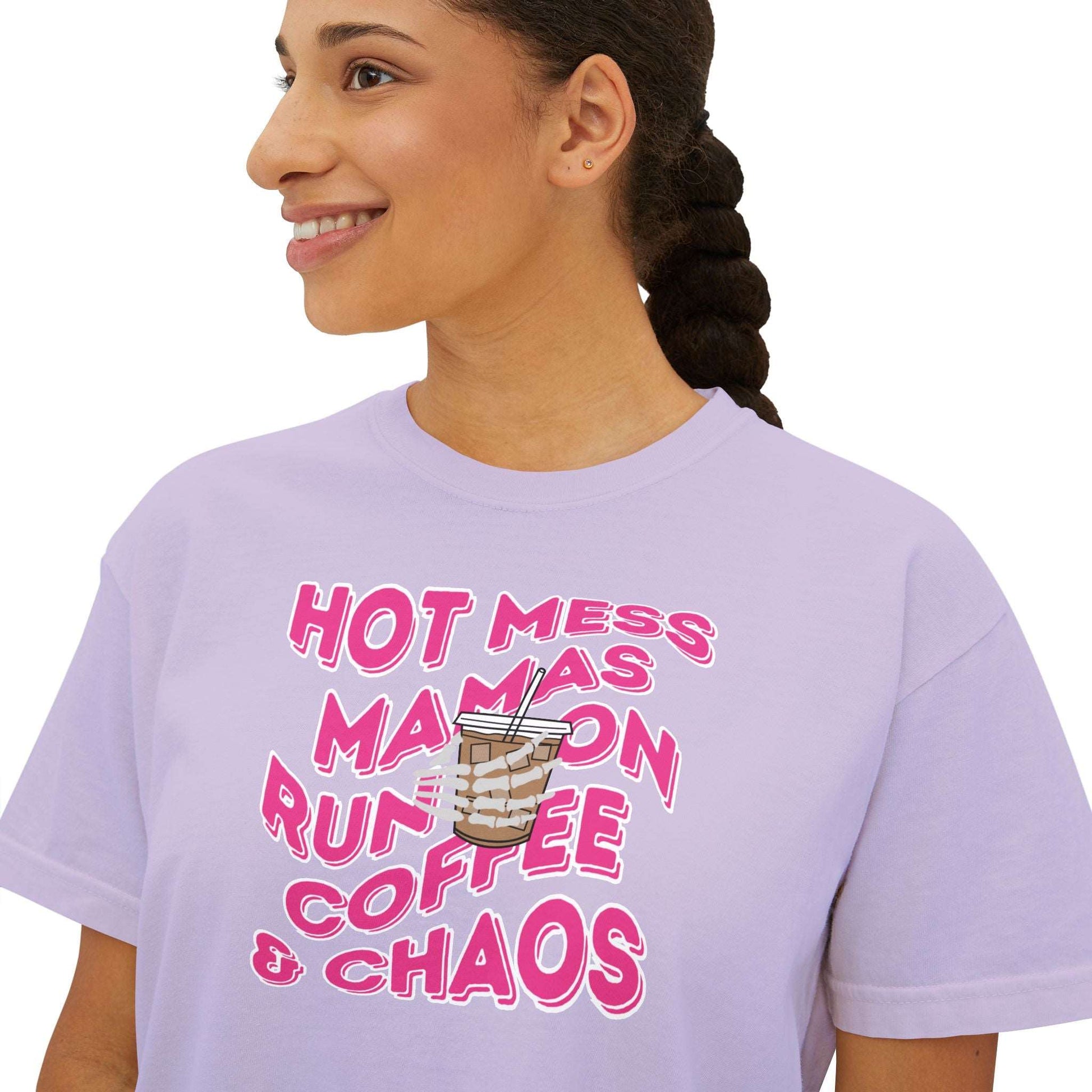 Coffee and Chaos - Women's Boxy Tee