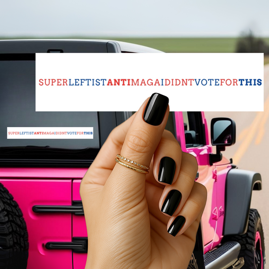 Political Statement Bumper Stickers, Car Decor, Fun Gifts, Humor Stickers, Vehicle Accessories, Election Paraphernalia