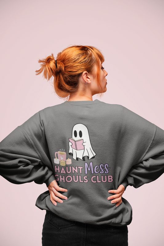 Haunt Mess - Book Ghoul Lightweight Crewneck Sweatshirt